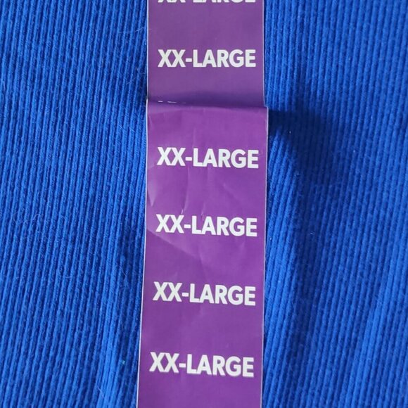 NWT - VINCE CAMUTO 100% COTTON BLUE PUFF SLEEVE RIB TOP - SIZE XXL - Picture 5 of 7